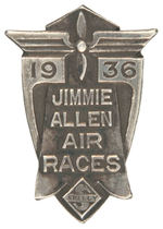 JIMMIE ALLEN AIR RACES GROUP OF FOUR RARE PINS AND BRACELETS.