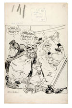 WILLARD MULLIN BROOKLYN BUM & NEW YORK YANKEES ORIGINAL CARTOON ART.