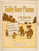 GROUP OF FOUR PIECES OF TEDDY ROOSEVELT SHEET MUSIC.