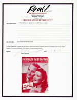 LES PAUL & MARY FORD SIGNED "I'M SITTING ON TOP OF THE WORLD" SHEET MUSIC.