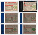 1956 TOPPS LOT OF SIX GRADED TEAM CARDS.