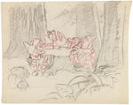 "SNOW WHITE AND THE SEVEN DWARFS" ORIGINAL & EARLY CONCEPT ART LOT.