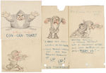 "SNOW WHITE AND THE SEVEN DWARFS" ORIGINAL & EARLY CONCEPT ART LOT.