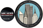 AVIATION TERRORISM BUTTON PAIR INCLUDING TWIN TOWERS.