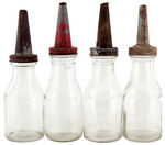 LOT OF 12 GENERIC OIL BOTTLES WITH TWO CARRIERS.