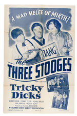 THE THREE STOOGES "TRICKY DICKS" MOVIE POSTER.