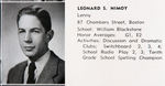 STAR TREK'S LEONARD NIMOY 1948 HIGH SCHOOL SENIOR YEARBOOK.