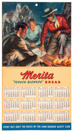 THE LONE RANGER - MERITA BREAD 1949 CALENDAR.