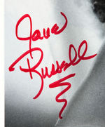JANE RUSSELL SIGNED MAGAZINE PAGE.