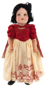 "SNOW WHITE AND THE SEVEN DWARFS" IDEAL SNOW WHITE DOLL.