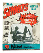 "WILDCAT DIVISION MORTAR MAN-IT SHOOTS" CARDED TOY.