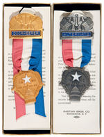 KENNEDY 1960 LOS ANGELES NOMINATING CONVENTION PAIR OF BOXED BADGES.