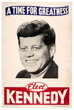 "A TIME FOR GREATNESS" JFK POSTER FROM PHILADELPHIA AREA.
