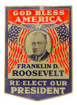 FDR STRIKING GOLD FOIL MINIATURE BANNER.