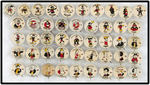 CARTOON CHARACTERS 46 OF 50 YELLOW ACCENT VARIETY BUTTONS.