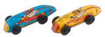 "CAPTAIN MARVEL" WIND-UP RACERS.