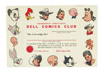 "DELL COMICS CLUB" MEMBERSHIP CARD AND PEN.