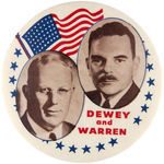 PAIR OF 1948 DEWEY/WARREN CLASSIC JUGATE BUTTONS.