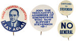 FOUR ADLAI STEVENSON BUTTONS FROM 1956.