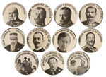 AMAZING AND RARE SET OF 98 WORLD WAR I PICTURE BUTTONS BY AMERICAN ART WORKS.