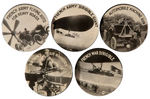 AMAZING AND RARE SET OF 98 WORLD WAR I PICTURE BUTTONS BY AMERICAN ART WORKS.