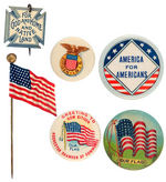 EARLY CITIZENSHIP BUTTONS.