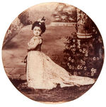 CHIQUITA THE CUBAN MIDGET REAL PHOTO BUTTON C. 1901.