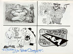 1975 SAN DIEGO COMIC-CON" SIGNED PROGRAM/JACK KIRBY 1987 SURPRISE BIRTHDAY PARTY BOOK WITH SKETCHES.