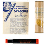 “CAPTAIN MIDNIGHT SPY-SCOPE” COMPLETE 1947 PREMIUM WITH MAILING TUBE.