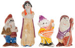 SNOW WHITE AND THE SEVEN DWARFS MUSICIAN SMALL SIZE BISQUE SET.