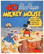 "40 BIG PAGES OF MICKEY MOUSE" HIGH GRADE BOOK.