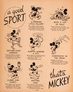 "40 BIG PAGES OF MICKEY MOUSE" HIGH GRADE BOOK.