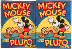 "MICKEY MOUSE AND PLUTO THE PUP" HARDCOVER WITH DUST JACKET.