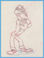 THE AUTOGRAPH HOUND PRODUCTION DRAWING PAIR FEATURING DONALD DUCK AND MICKEY ROONEY.