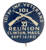 "101ST INF. VETERANS 1931 REUNION."