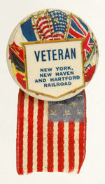 RAILROAD WORKERS "VETERANS" BUTTON.