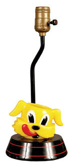 KEN-L-RATION/LITTLE FRISKIES DOG FIGURE LAMP.