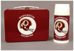 "WASHINGTON REDSKINS" METAL LUNCH BOX WITH THERMOS.