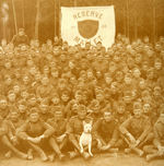 ARMY "RESERVE MALLET 1917-1919" LARGE MEMBER UNIT FRAMED VINTAGE PANORAMIC PHOTO.