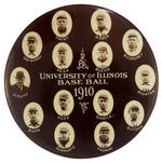 "UNIVERSITY OF ILLINOIS/BASEBALL/1910" POCKET MIRROR.