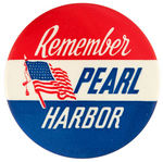 RARE LARGE 3.5" SIZE "REMEMBER PEARL HARBOR."