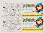 "LINUS THE LION FUN BOOK PROGRESSIVE PROOFS" SET & PREMIUM BOOK.