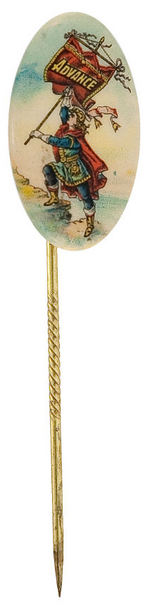 SUPERB FARM EQUIPMENT STICKPIN FOR “ADVANCE THRESHER CO.”