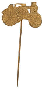 LARGE AND EARLY FIGURAL BRASS STICKPIN FOR "ADVANCE-RUMELY THRESHER COMPANY."