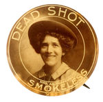 RARE "DEAD SHOT SMOKELESS" WITH REAL PHOTO OF "MRS. AD. TOPPERWEIN."