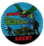 "OFFICIAL GREEN HORNET AGENT" LARGE 4" BUTTON.