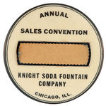 "KNIGHT SODA FOUNTAIN COMPANY" CONVENTION BUTTON.