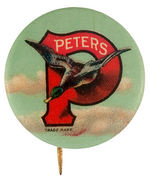 "PETERS" GUN POWDER BUTTON.