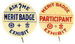 BOY SCOUTS PAIR OF FIRST SEEN BUTTONS.
