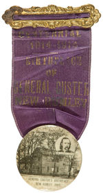 GENERAL CUSTER 1914 CENTENNIAL RIBBON BADGE.